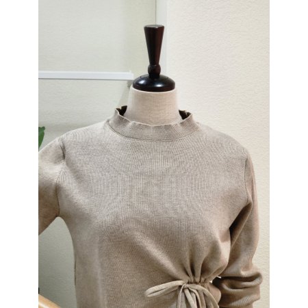 스트링 니트 플리츠 원피스 세트