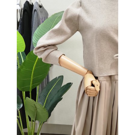 스트링 니트 플리츠 원피스 세트