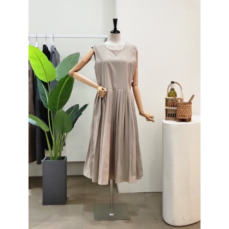 스트링 니트 플리츠 원피스 세트