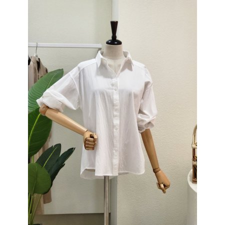 클래식 코튼 무지 셔츠