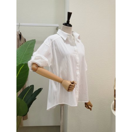 클래식 코튼 무지 셔츠