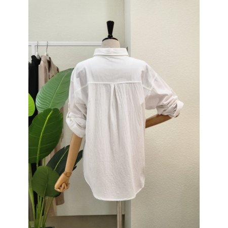 클래식 코튼 무지 셔츠