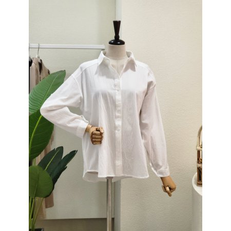 클래식 코튼 무지 셔츠