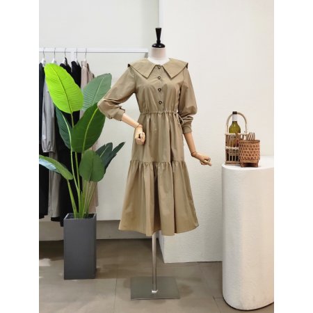 세일러 카라 티어드 원피스