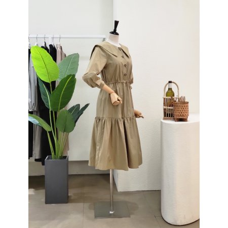 세일러 카라 티어드 원피스