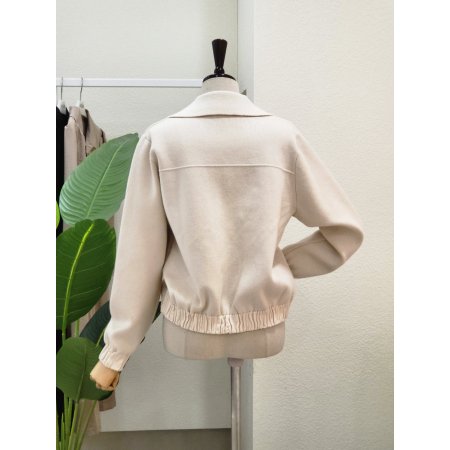 투포켓 카라넥 니트 자켓