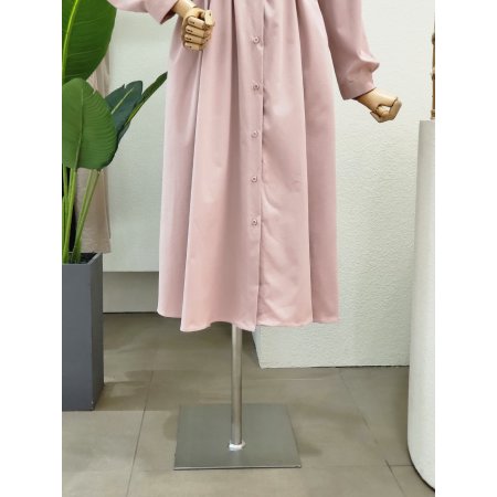 A라인 벨티드 브이넥 롱원피스