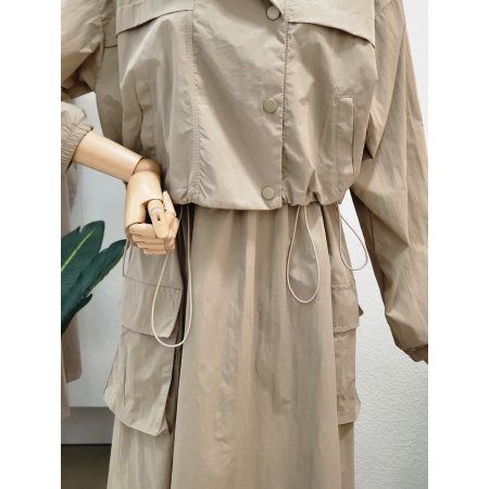 바스락 카고 원피스 자켓 세트