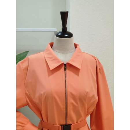 캉캉 집업 벨티드 롱원피스