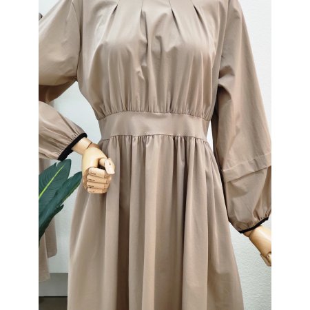 핀턱 밴딩 A라인 롱원피스