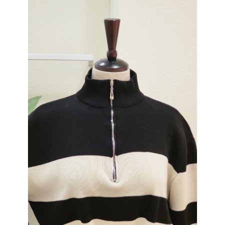 반집업 스트링 니트 롱원피스