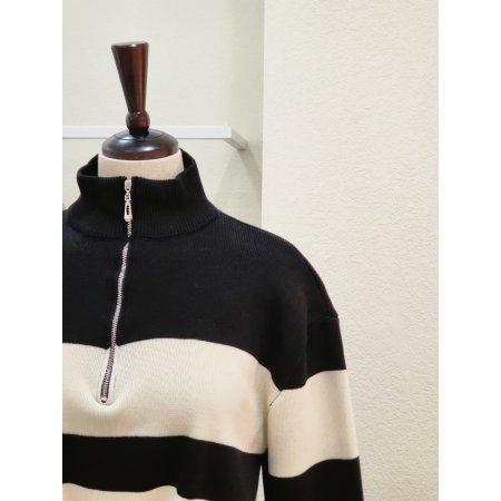 반집업 스트링 니트 롱원피스