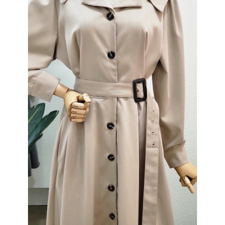 빅카라 벨티드 A라인 롱원피스