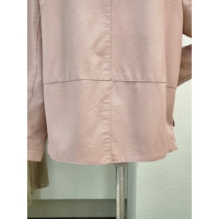 절개 노카라 래더 자켓