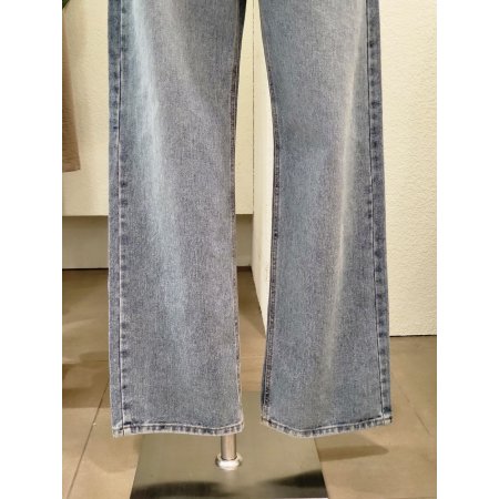 세미 와이드 데님 팬츠