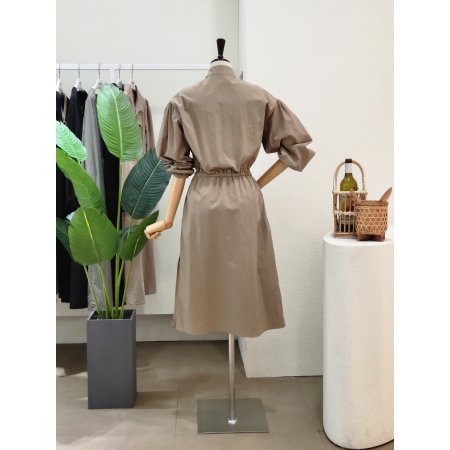 투포켓 바스락 스트링 롱원피스