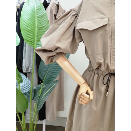 투포켓 바스락 스트링 롱원피스