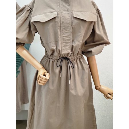 투포켓 바스락 스트링 롱원피스