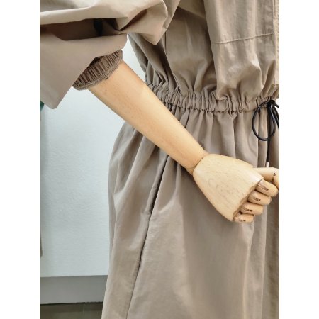 투포켓 바스락 스트링 롱원피스