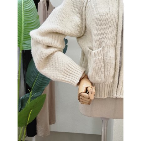 투포켓 집업 카라넥 가디건