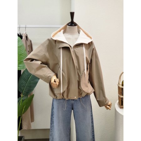 투포켓 스트링 후드 점퍼