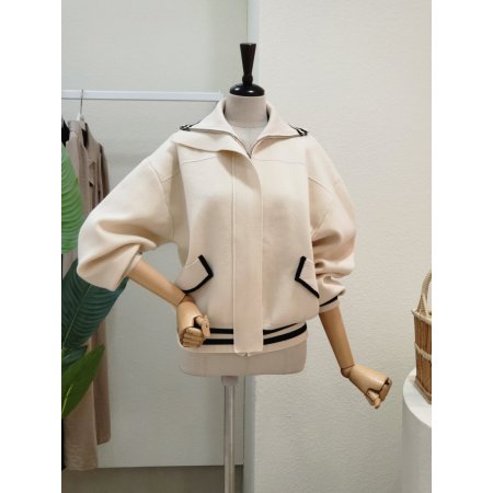 더블 카라 니트 점퍼