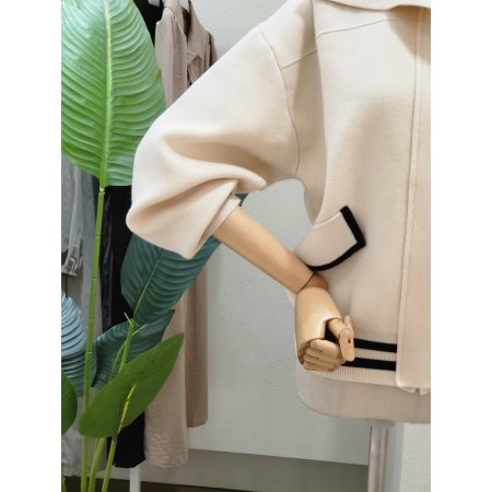 더블 카라 니트 점퍼