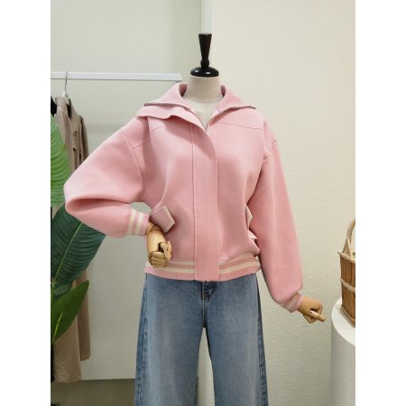 더블 카라 니트 점퍼