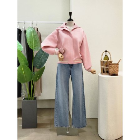 더블 카라 니트 점퍼