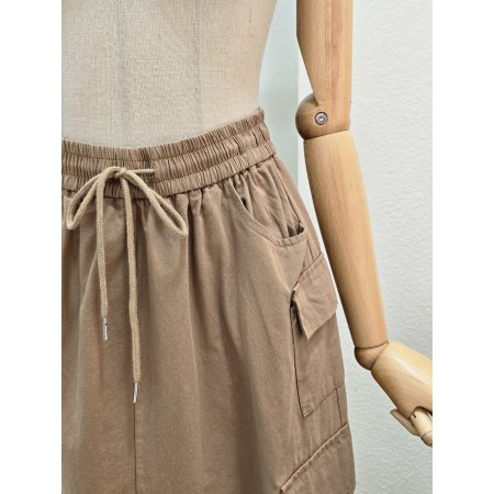 밴딩 A라인 카고 롱스커트