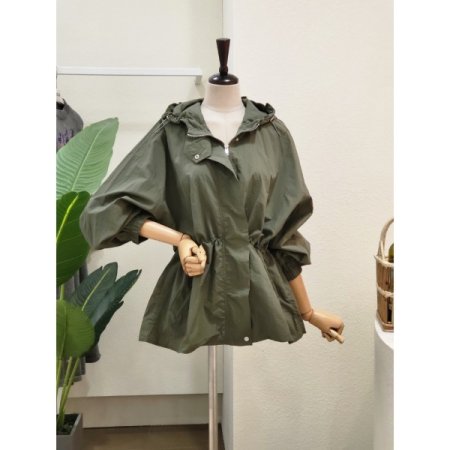 스트링 바람막이 후드 점퍼