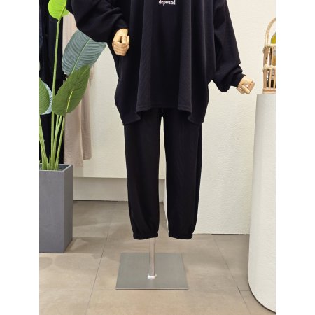 골지 브이넥 조거 세트