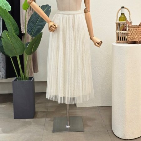 레이스 패턴 샤 스커트