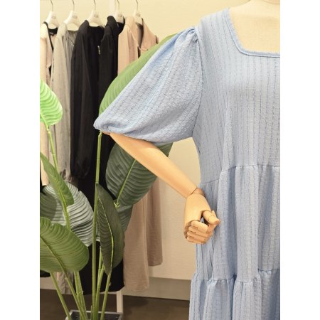 캉캉 루즈핏 스퀘어넥 롱원피스