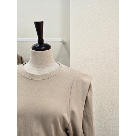 쉐도우 반팔 밴딩 롱원피스