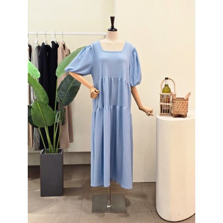 캉캉 루즈핏 스퀘어넥 롱원피스