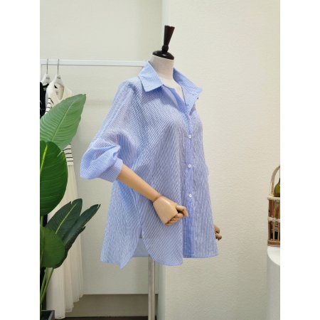 썸머 스트라이프 루즈핏 셔츠