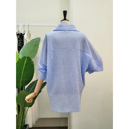 썸머 스트라이프 루즈핏 셔츠