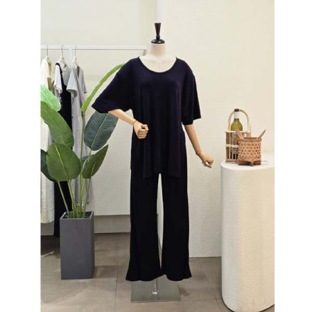 데일리 브이넥 티셔츠 팬츠 세트