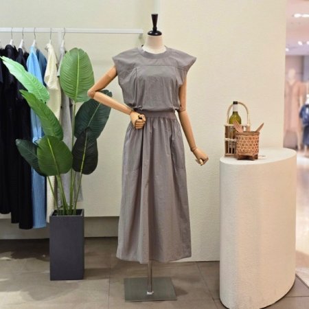 바스락 티셔츠 끈 원피스 세트