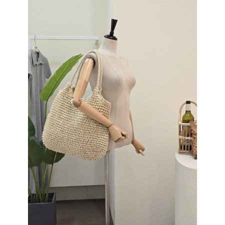 네추럴 라탄 숄더백