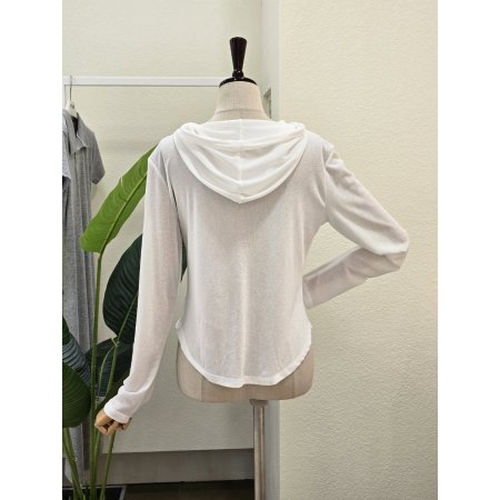 후드 매쉬 집업 점퍼