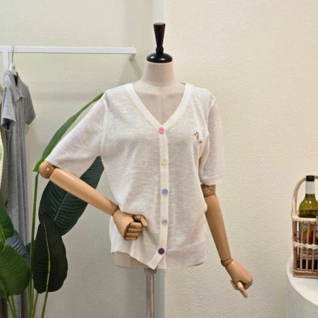 알룩말 자수 버튼업 가디건