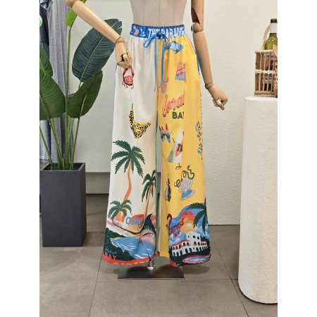 레터링 프린트 바캉스 팬츠