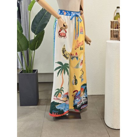 레터링 프린트 바캉스 팬츠