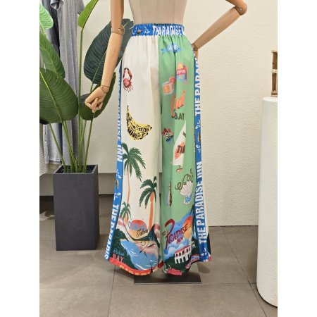 레터링 프린트 바캉스 팬츠