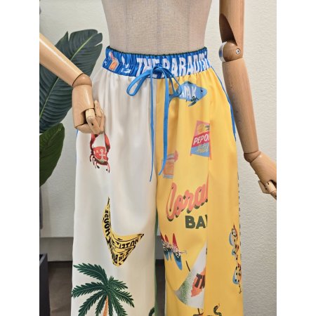 레터링 프린트 바캉스 팬츠