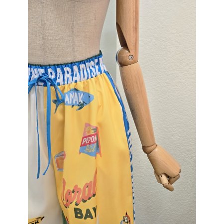 레터링 프린트 바캉스 팬츠