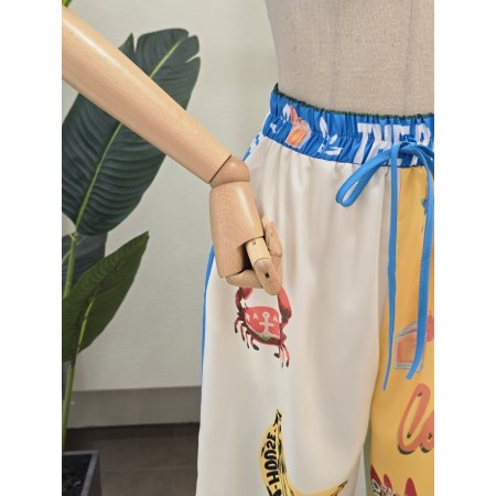 레터링 프린트 바캉스 팬츠