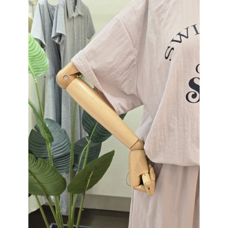 바스락 배색 티셔츠 팬츠 세트